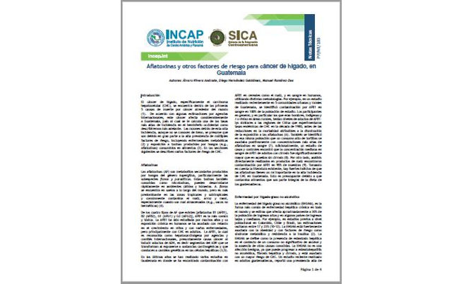 Aflatoxinas y otros factores de riesgo para cáncer de hígado, en Guatemala